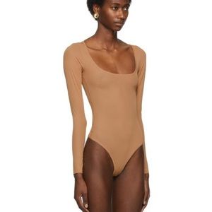 SKIMS by Kim Kardashian MESH JELLY SHEER LONG SLEEVE BODYSUIT NWT 48